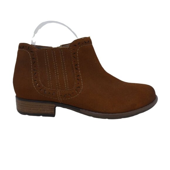 Earth Origins Avani Buxton Ankle Boots Booties Womens 8 Brown Suede Comfort - Picture 3 of 12